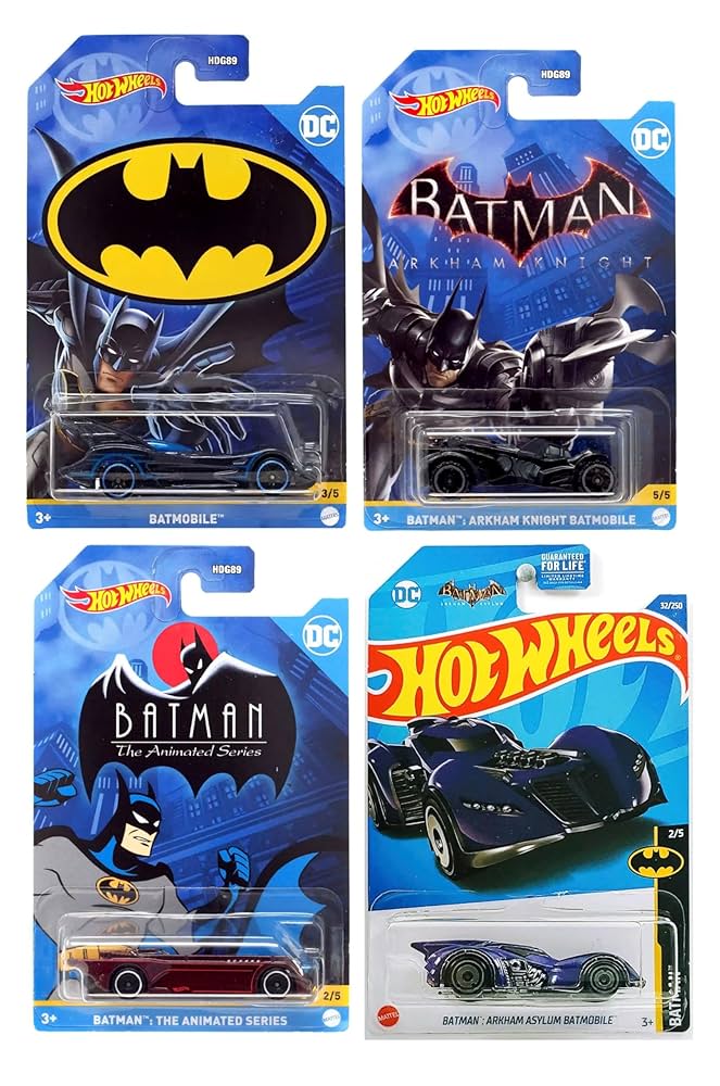 Amazon.com: Hot Wheels Batman Batmobile Set of 4 Diecast